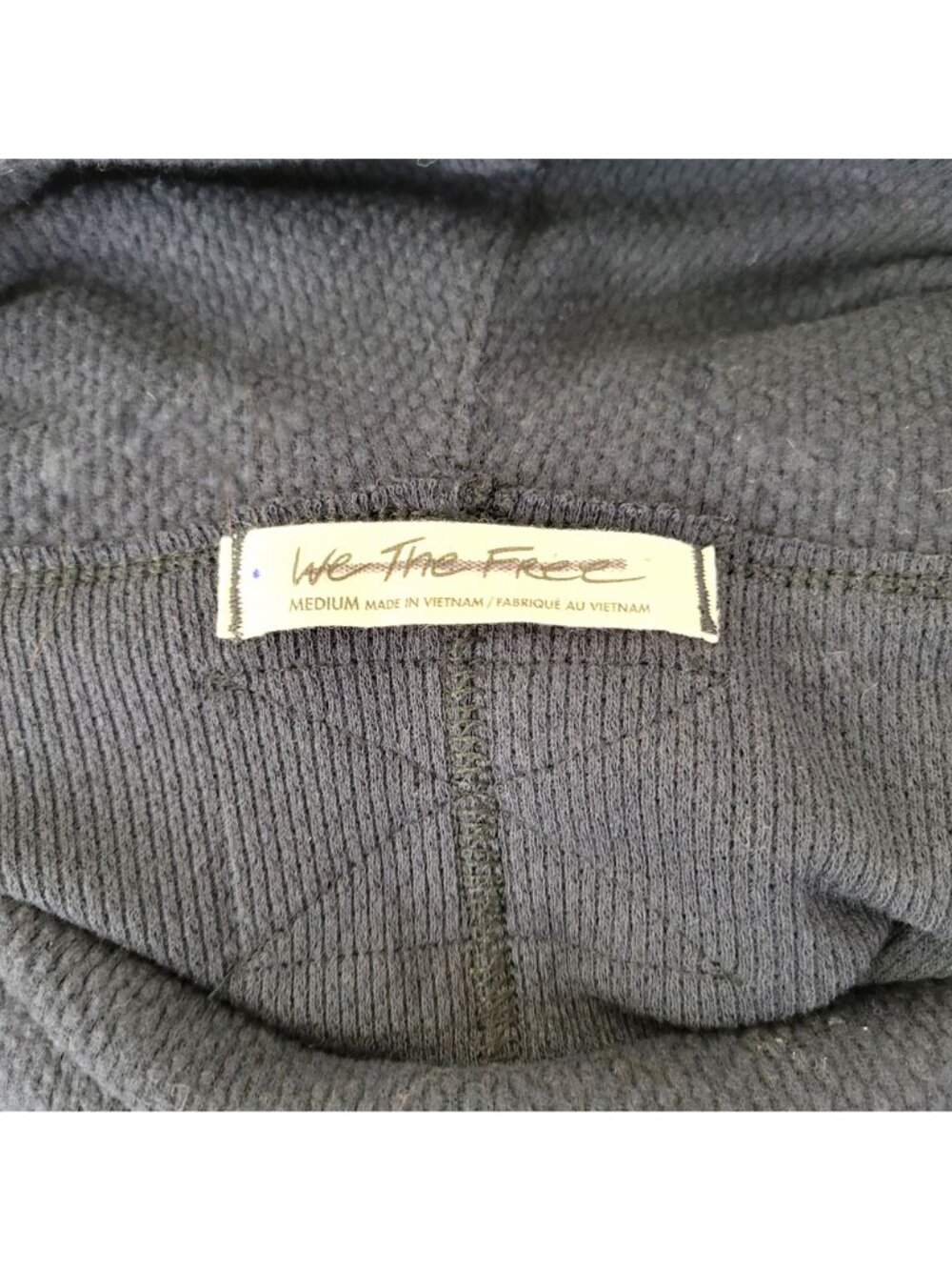 We The Free Hazy Heart Black Off-Shoulder Long-Sleeve Women's Top Medium - Picture 4 of 7